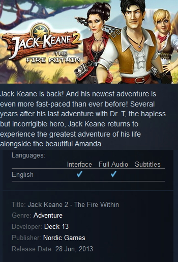 Jack Keane 2 - The Fire Within Steam - Click Image to Close